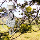 Solar Power LED Light Wind Spinner Chimes Spiral Garden Courtyard Hanging Lamp
