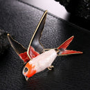 Swallow Bird Shape Enamel Brooches Animal Pin For Women Kids Scarf Suit Lap F8V2
