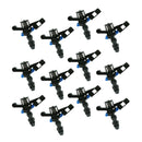 12Pcs 1/2 inch Heavy Duty Plastic Impact Head Sprinkler 25-360 Degree - DN15