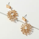 Fashion Exquisite Zinc Alloy Simulated Pearls Drop Earrings Charms Bridal D