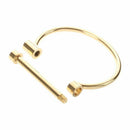 Fashion Shackle Screw Cuff Bracelet Stainless Steel Bracelets & Bangles Gol U2W9