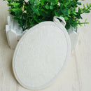 4pcs/lot 11x15CM white Oval Natural Loofah Shower Brush Exfoliating Shower