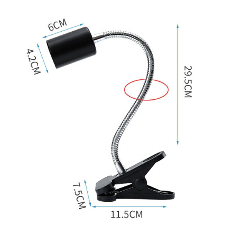 Reptile Pet Heating Light Clamp Lamp Holder UVA+UVB Bulb With Clip Aquarium Lamp