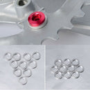 10Pcs Bicycle Chain Wheel 2mm Screw Washer Aluminum Spacer Double Change Single