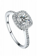 Elegant Round Square Diamond Wedding Ring Fashion Jewelry For Women(5 yard)