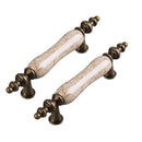 2x Retro Marble Cracks Ceramic Drawer Handle Cupboard Wall Cabinet Knob