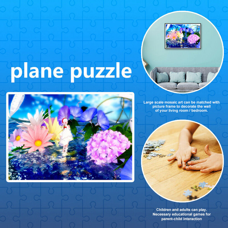 1000 Pieces DIY Puzzle Beauty Flower Paper Jigsaw Toys Educational Picture