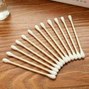 100 Pc Cotton Swab Applicator Q-tip Swabs 8cm Extra Wood E2E3 Long S7D9 O3S1