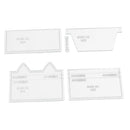 5Pcs Clear Acrylic Stencil Templates Handmade Wallet Purse for Women Girls