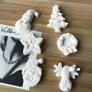 Silicone Mold Series Cake Mould Snowman Santa Handmade Soap Molds Wax MouldSEAU