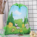 Jungle Animals Drawstring Bag Travel Storage Bag Backpacks Kids Birthday Gif Gw