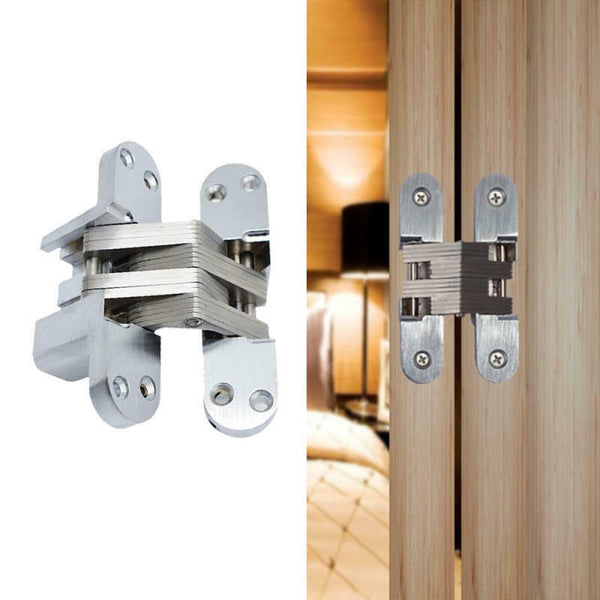 2 x Hidden Cross Hinge Invisible Concealed Hinges Folding Door Hinge D GRH