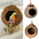 Safe Coconut Shell Parrot Nest Bird House Hut Cage Hamster Squirrel Nesting Ball