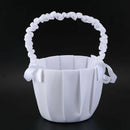 Satin Bow Wedding decoration Flower girl Small flower basket
