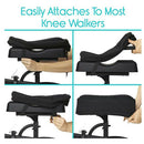 Universal Walker Knee Rest Pad Cover Cushion with Extra Foam Padding,Hip Knee