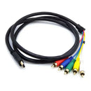 5Ft Full HD HDMI Male to 5 RCA Video Audio Converter Component AV Adapter Cable