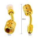 3X(4 Pack R410A Adapter Charging Vacuum Port Adapter Brass Converter with T