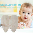 Wood Baby Tooth Box Kid Umbilical Lanugo Keepsakes Storage Case English-Typ
