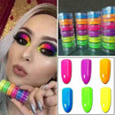 6Pcs/Set Luminous Fluorescent Powder Glow In The Dark Nail Art Decor For Wo Y7T9