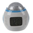 Music Starry Star Sky Projection Digital Alarm Clock Calendar Thermometer
