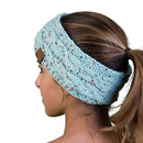 Pink Yarn Spring Winter Ear Warmer Headband For Women Knitted Crochet Twist S2Y7