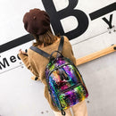 Glitter Backpack Women Sequin Travel Shoulder Bags Girls School Bags (Multi