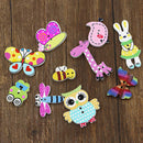 50X Mixed DIY Wooden Popular Scrapbooking Buttons Cartoon Sewing Animal Craft A~