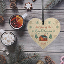 2020 Christmas Year Of The Lockdown Wood Heart Tree Decoration Hanging GiftSEAU