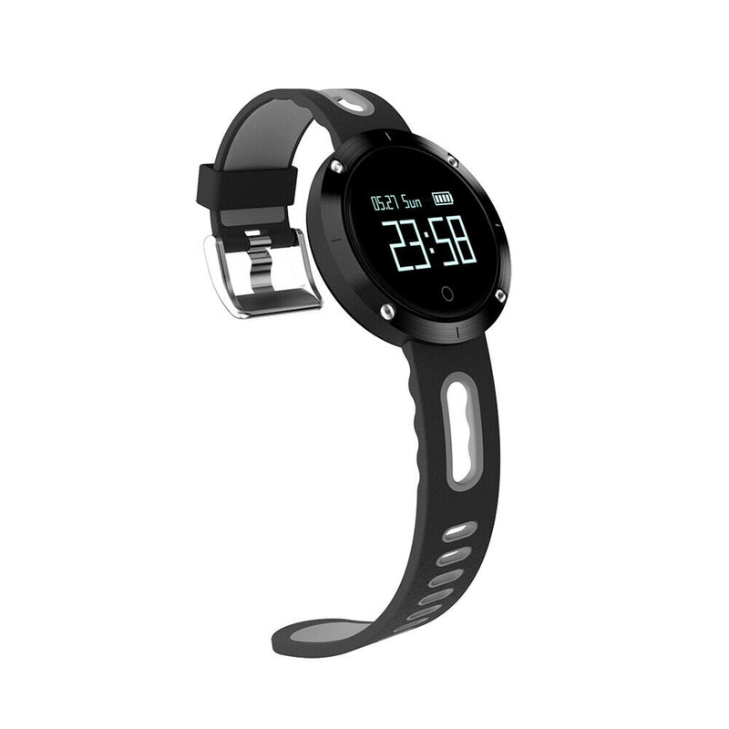 DM58 Smart Watch Monitor Fitness Tracker Heart Rate Bracelet (Black+Grey)