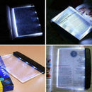 LED Book Light Reading Night Flat Plate Portable Travel J1N1 Panel C W2J2