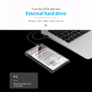 1X(Orico 2139U3 Transparent 2.5 Inch Hdd Case Sata To Type-C Adapter High S