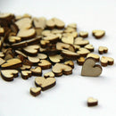 50 Pcs DIY 4 Sizes Wooden Love Heart Buttons Scrapbooking Craft Ho Creative N4P5