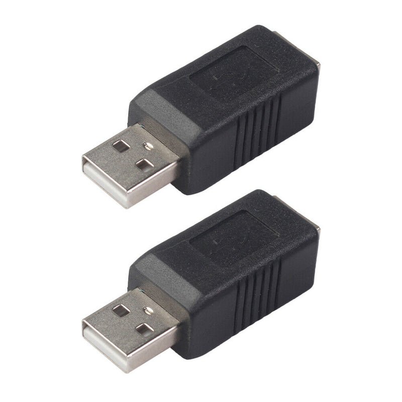 For PC 1/2/4pcs USB A Male Plug to USB B Female Jack Adapter Converter