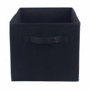 BLACK Square Foldable Fabric Storage Box Collapsible Home Clothes Organizer Cube