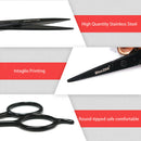 Black Facial Hair Scissors Stainless Steel Ears & Nose Eyebrow Moustache Scissor
