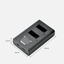 For Gopro Max Action Camera 2 Slot Dual Battery Charger USB Charging Holder