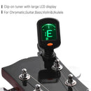 Chromatic LCD Clip On Tuner Electric Acoustic Guitar Bass Violin, Banjo, Ukulele