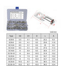 90x Heavy Duty Tinned Copper Wire Lugs Battery Cable Ends Eyelets SC Ring