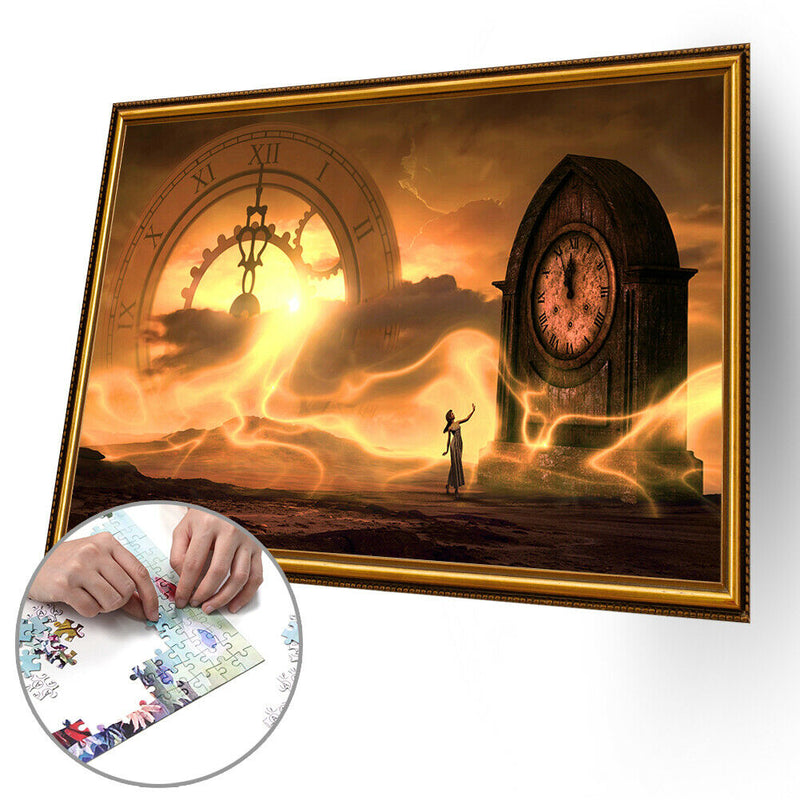 1000pcs DIY Paper Jigsaw Big Clock Puzzle Educational Picture Toys Decor