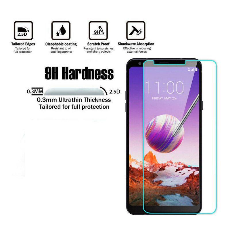 Authentic 2.5D 9H Bubble-Free Tempered Glass Screen Protector Film f. LG Stylo 4