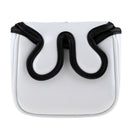 Portable Golf Putter Headcover Club Head Protector & Magnetic Closure White