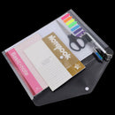 30pcs A4 Transparent PP File Folder Binder Bill Envelope Storage Bag Holder