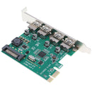 PCI-E to USB 3.0 4-Port PCI  Expansion Card (PCIe Card) 4 USB Ports