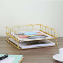Nordic Metal Stackable Storage Basket Office Desktop A4 Paper Finishing Bas