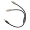 3.5mm Male to 2RCA Female Headphone Splitter Audio Cable Adapter Converter Cord