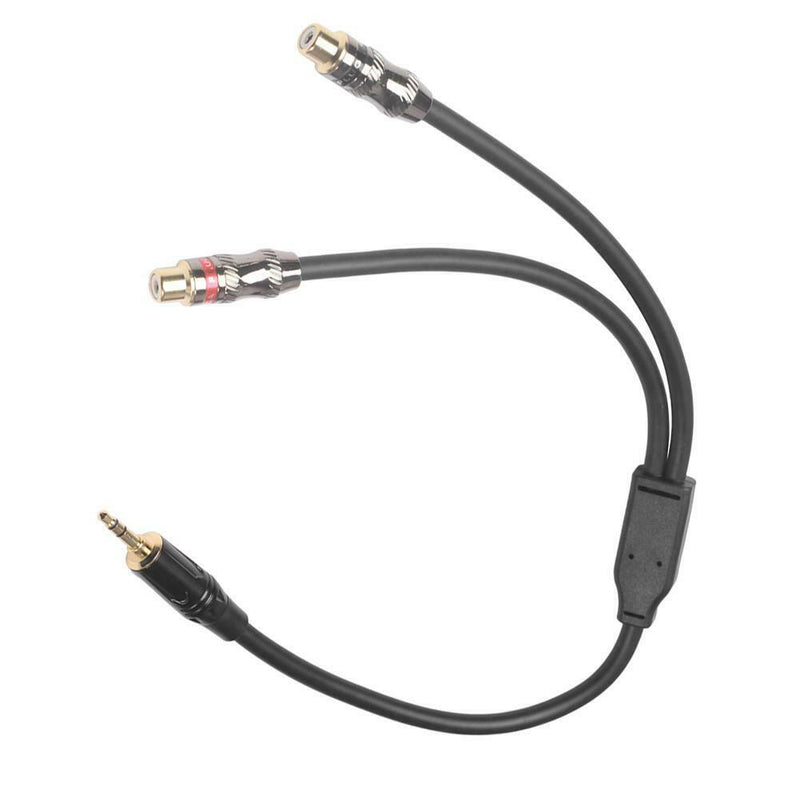 3.5mm Male to 2RCA Female Headphone Splitter Audio Cable Adapter Converter Cord