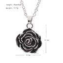 Black Rose Heart Cremation Urn Necklace for Ashes Urn Jewelry Memorial Pend3 Kw