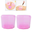 2 in 1 Makeup Brush Drying Rack Solution Kit Washing Board Cosmetic Accs