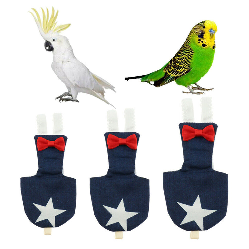 Set Of 3 Birds Parrot Nappy Birds  For