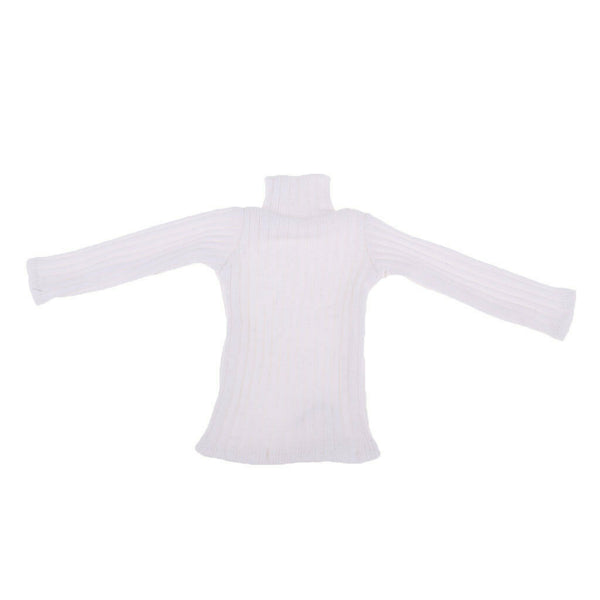 1/6 Scale Man Style Turtleneck Sweater for 12'' HT   Figures White